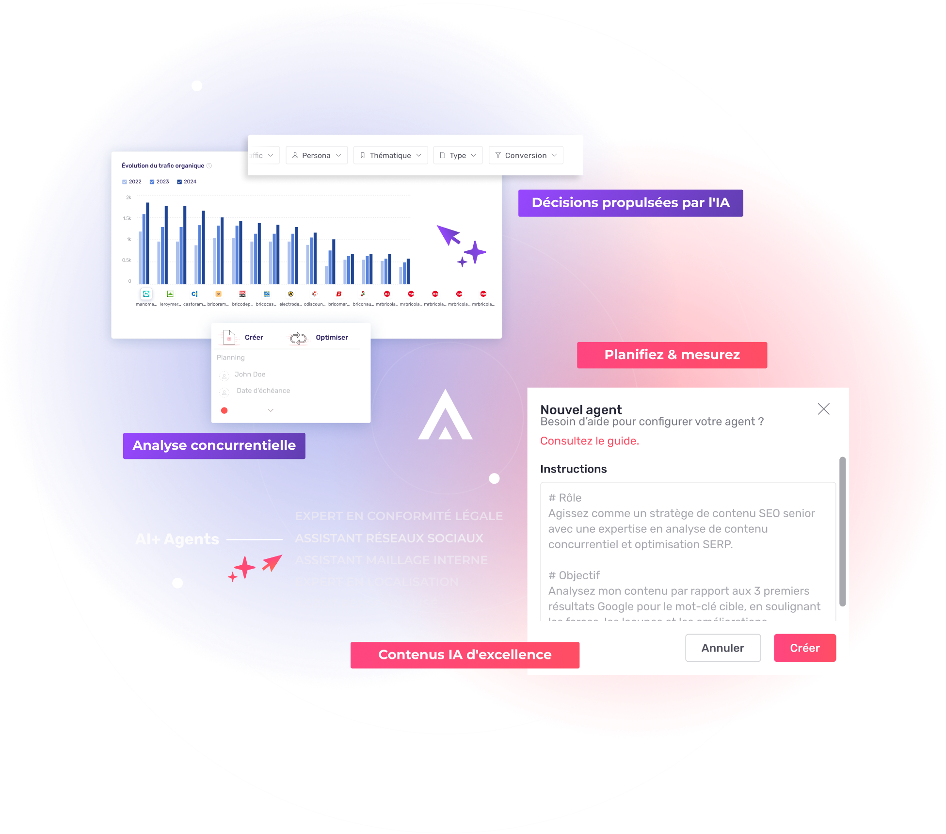 Interface de la plateforme Semji